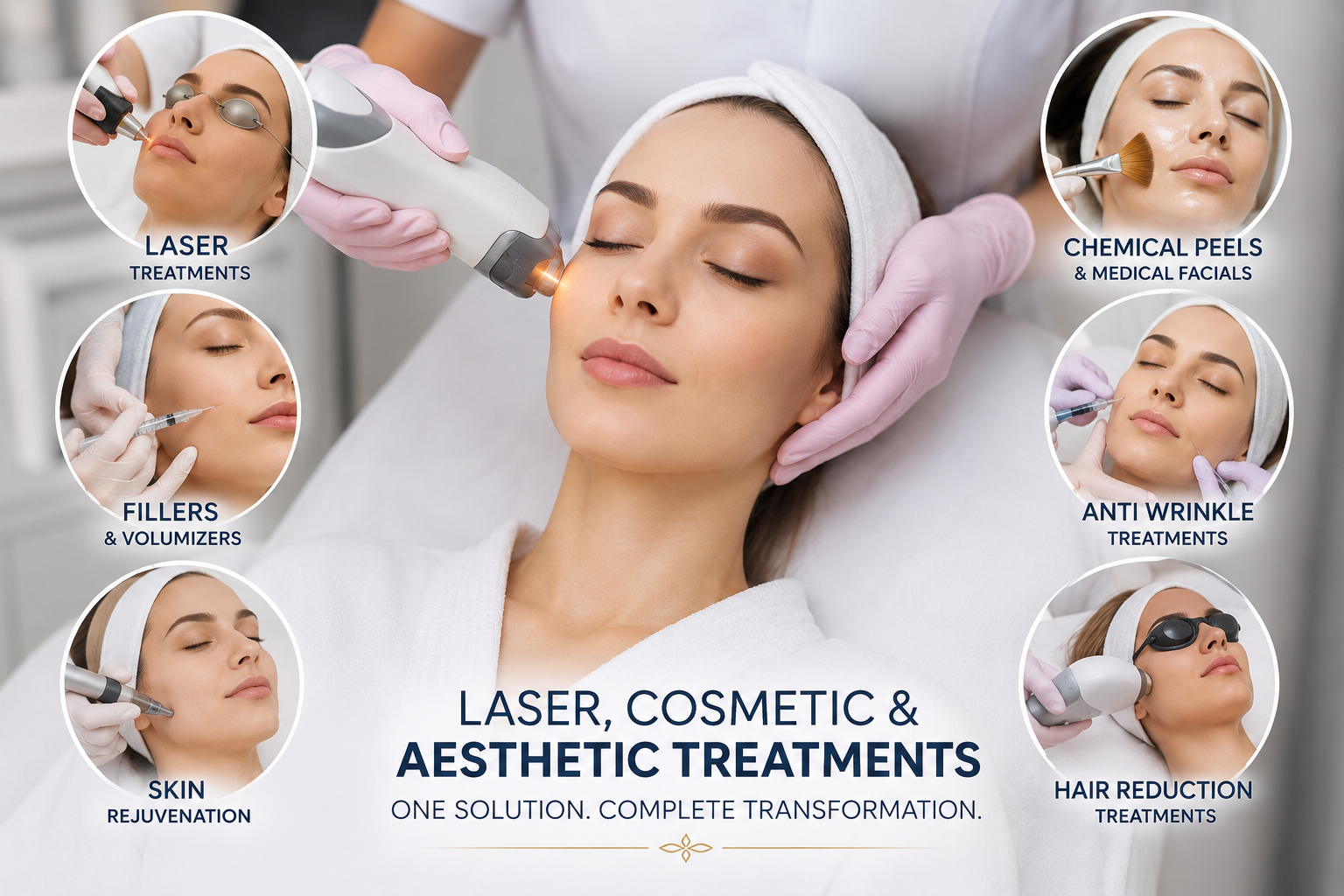 Laser, Cosmetic & Aesthetic Treatments — One Solution, Complete Transformation